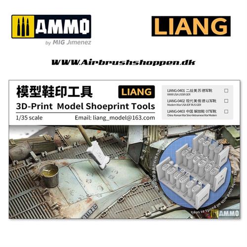 LIANG-0402  3D-print Model Shoeprint Tools Modern War